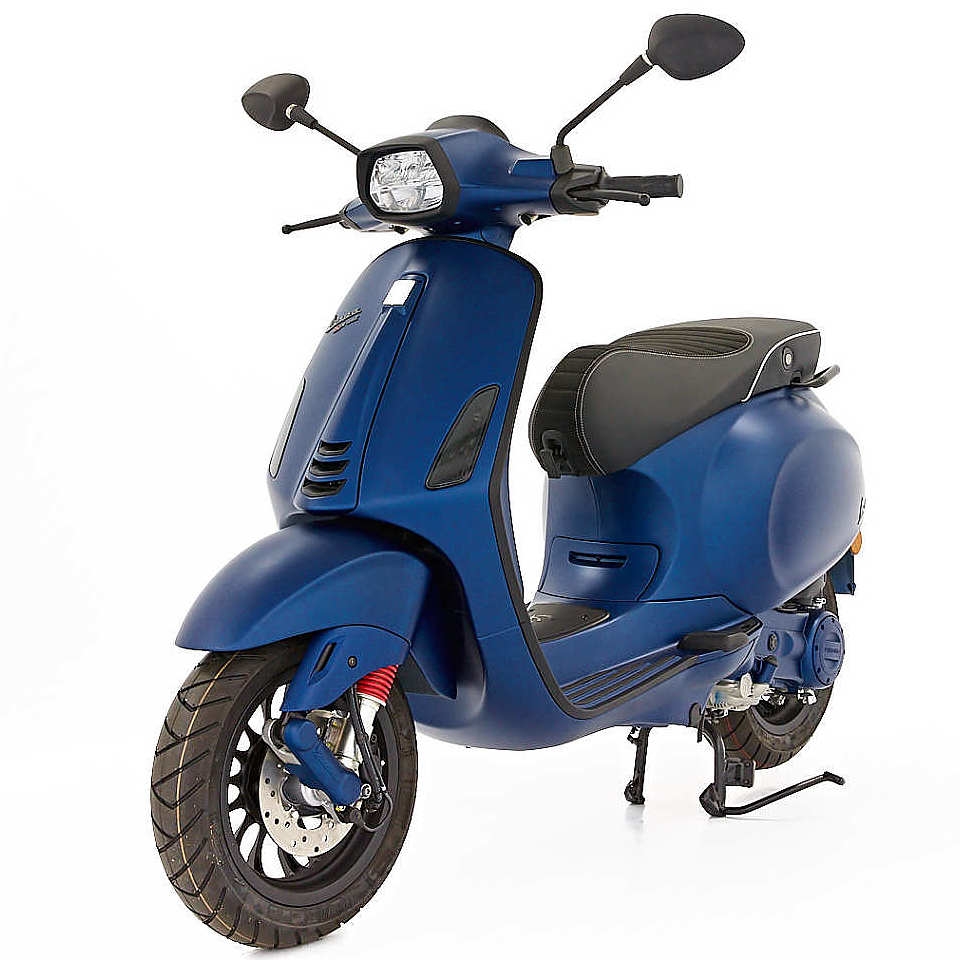 Vespa Sprint Custom Mat Blauw Scooter Kopen Bij Central Scooters